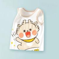 ราคา BB112 เสื้อกล้ามเด็ก เสื้อยืดเด็ก ลายการ์ตูน ผ้าไหมนม นิ่มสบาย (24811901872)