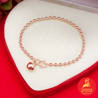 ราคา สร้อยข้อมือนากลายไข่ปลาห้อยกระพรวน ความยาว 7 นิ้ว ชุบนาก สีโรสโกลด์ พิ้งค์โกลด์ ใส่แทนของแท้ได้ ใส่ได้ทุกโอกาส พร้อมส่ง (25473236433)