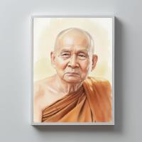 ราคา ภาพมงคล พระบูชา รูปสมเด็จพระสังฆราชเจ้า กรมหลวงวชิรญาณสังวร แนวภาพเขียนหลวงปู่เปี่ยมเมตตา ภาพวาดหลวงพ่อพร้อมกรอบ 4x6 นิ้ว งานพิมพ์ศิลปะพุทธบูชา สไตล์มินิมอล กรอบติดผนัง กรอบตั้งโต๊ะ รูปพร้อมกรอบ (2531