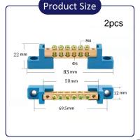 ราคา บัสบาร์ แพ็ค 2 ชิ้น บาร์กราวด์ บัสบาร์ เทอร์มินอลต่อสายไฟ เทอร์มินอลกราวด์ (23801128004)