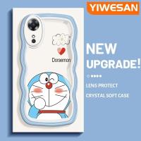 ราคา YIWESAN เคสสำหรับ OPPO เคส A17 A17K การ์ตูนน่ารักโดราเอม่อนสีสันสดใสน่ารักขอบคลื่นครีมเคสมือถือกันกระแทกแบบใสนิ่มโปร่งใสลายกล้องถ่ายรูปสร้างสรรค์เคสป้องกันซิลิโคนเรียบง่าย (17193653769)