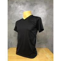 ราคา เสื้อยืดเปล่าคอวี สีดำ เนื้อผ้าไมโครโพลีเอสเตอร์ ผ้านุ่ม ลื่น สวมใส่สบาย มี 5ขนาด S M L XL 2XL สต็อกพร้อมส่ง (24119008647)