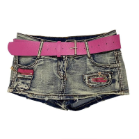 ราคา กระโปรงยีนส์ขาสั้นเอวต่ำเซ็กซี่สไตล์ย้อนยุคยีนส์ย้อนยุคสไตล์อเมริกันสำหรับฤดูร้อน กระโปรงยีนส์ทรงเอเอวสูง (23147145611)