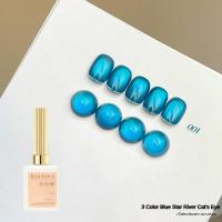 ราคา สีเจล ฟ้า แคทอาย สีลูกแก้วคริสตัล สีเจลลูกแก้ว เจลยาทาเล็บ ลูกปัดแก้ว ยาทาเล็บตาแมว 15ml (25139568175)