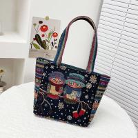 ราคา QNQN Fashion tote bag high end ethnic style womens handbag large capacity womens armpit bag portable outdoor commuting handbag embroidered canvas handbag (23377032387)