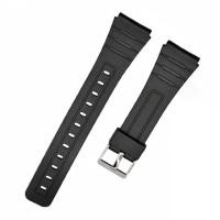 ราคา สายนาฬิกาซิลิโคนสําหรับ Casio W 800H W800H SGW400 F91W F84 F105 108 A158 168 AE1200 1300 F91W 18 มม นาฬิกาข้อมือยางสร้อยข้อมือ (23299835834)