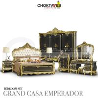 ราคา ชุดห้องนอนวินเทจ หลุยส์ เจ้าหญิง เซ็ต7ชิ้น Diamond Black Series รุ่น GRAND CASA EMPERADOR ECS I Pick Collection (22129337800)