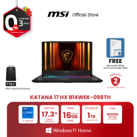 ราคา MSI NOTEBOOK KATANA 17 HX B14WEK 098TH 17 3 QHD Intel Core i7 14650HX NVIDIA GeForce RTX 5050 16GB 8GBX2 DDR5 1TB NVMe SSD Windows 11 Home Microsoft Office Home and Student 2024 โน้ตบุ๊ก Pre Order จัด