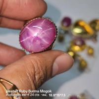 ราคา ทับทิมพม่าแท้ 24 cts ทับทิมสตาร์กินบ่เสี้ยง เนื้อนูน สตาร์ชัดสวยมาก Star Ruby Burma (24279593698)