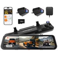 ราคา WOLFBOX G900 Tripro 3 Channel 4K 1080P 2 5K Rear View Mirror Camera STARVIS 2 IMX678 Night Vision Front Inside and Rear Mirror Dash Cam 5 8GHz WiFi Voice Control (24480597809)