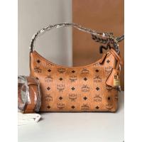 ราคา รับประกันแท้ งานshop มีสองสี สะพายได้หลายแบบ MCM SMALL AREN HOBO IN VISETOS (23428982850)