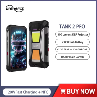 ราคา Unihertz Tank 2 PRO 8849 6 79 Inch Rugged Phone with Projector 23800mAh 12GB 512GB 64MP Night Vision 4G Smartphone Android 14 NFC (22931110678)