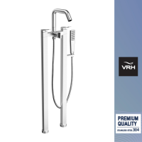 ราคา VRH ก๊อกคู่ผสมอ่างอาบน้ำแบบตั้งพื้นพร้อมฝักบัวมือถือ 2 x4 รุ่น CONTOUR HFVSB 4002C5 (23123214841)