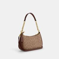 ราคา Coach Teri 9 6 นิ้ว กระเป๋าสะพายสตรี กระเป๋าถือหนัง มาพร้อมสายสะพายยาว (22826068237)