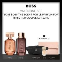 ราคา Valentine Set Boss BOSS The Scent for Le Parfum For Him Her Couple Set 50 ML Free Gifts (26294561687)