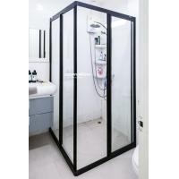 ราคา ชาวเวอร์คิงฉากกั้นอาบน้ำ DIY Shower in a Box Series รุ่น SN02 บานเลื่อนเข้ามุมแบบมีเฟรมสีขาว ดำ ขนาดสั่งตัด 90x90x180 120x120x180ซม กระจกนิรภัยเทมเปอร์มอก 4มม (10122464868)