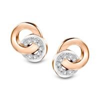 ราคา PRIMA ต่างหูเพชรรูปวงกลม กลมเกลียว ตัวเรือน 9K สี Rose Gold รหัสสินค้า 991E1398 01 จำหน่ายเป็นคู่ 2ชิ้น (10255477731)