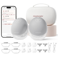 ราคา Momcozy ปั๊มที่ให้นมการไหลของโทรศัพท์มือถือ อัพเกรด M9ไฟฟ้าและการควบคุมแอปโหมดส่วนตัวหลายโหมดและ15ระดับปั๊มนมแม่ที่สวมใส่ได้24มม (25364604953)