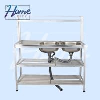 ราคา HOMENINE ซิ้งค์ล้างจาน อ่างล้างจาน สแตนเลส 2หลุม 3ชั้น มีบน (5992894791)