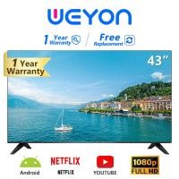ราคา WEYONทีวี 32 40 43 นิ้วถูกๆ Smart TV โทรทัศน์จอแบนแอนดรอยสมาร์ท ทีวี HD Ready YouTube Internet Wifi ฟรีสาย HDMI 2xUSB 2xHDMI รับประกัน1ป (23812599774)