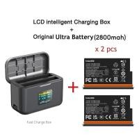 ราคา ร้านไทย amagisn For Insta360 X5 LCD Display Fast Charging Box with Type C Cable For Insta360 X5 Battery 2400mah 2800mah Camera accessories (25480764919)