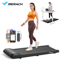 ราคา MERACH ลู่วิ่งไฟฟ้า 2 5 แรงม้า Mini Treadmill walking pad ขนาด 380MM แบบเรียบแบน ลู่เดิน มีรีโมท พร้อมจอLCD (126225437820)