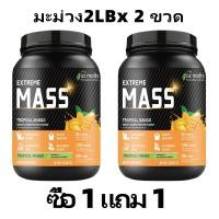 ราคา Ozmolts Extreme Mass Gainer รวยโปรตีน 2ปอนด์ เวย์โปรตีน โปรตีนสูง Weight Gainer รสมะม่วง ฟื้นฟูพลังงาน Whey Protein เพิ่มน้ำหนัก เพิ่มกล้ามเนื้อ สำหรับคนผอม ให้สารอาหารครบ (23182505973)