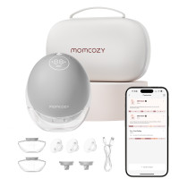 ราคา Momcozy ปั๊มที่ให้นมการไหลของโทรศัพท์มือถือ อัพเกรด M9ไฟฟ้าและการควบคุมแอปโหมดส่วนตัวหลายโหมดและ15ระดับปั๊มนมแม่ที่สวมใส่ได้24มม (25364604954)