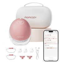 ราคา Momcozy ปั๊มที่ให้นมการไหลของโทรศัพท์มือถือ อัพเกรด M9ไฟฟ้าและการควบคุมแอปโหมดส่วนตัวหลายโหมดและ15ระดับปั๊มนมแม่ที่สวมใส่ได้24มม (25364604952)