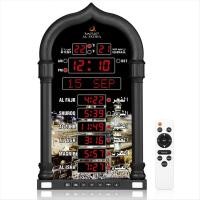 ราคา Azan Clock LED Muslim Prayer Clock Athan Wall Clock Read Home Office Mosque Digital Azan Clock Home Decor Black (26261894647)
