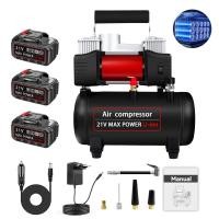 ราคา รับประกัน 10 ปี จัดส่งฟรี เครื่องอัดอากาศ 65L min 21V 3L ปั๊มลมเงียบแบบพกพาปราศจากน้ํามันสําหรับยางเงินเฟ้อพ่นสีสหภาพยุโรป Air Compressor Portable Oil free Silent Air Pump for Tire Inflation Spray Pa 