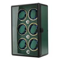 ราคา ไฟLED กล่องหมุนนาฬิกา 2 4 6 เรือน กรอบอลูมิเนียม Watch Winder กล่องนาฬิกา กล่องหมุนนาฬิกาอัตโนมัติ สีเขียว (22879743649)