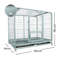 ราคา Petus กรงสีด้าน กรง กรงสุนัขจัมโบ้ ซี่กรงห่าง 4 ซม กรงหมาขนาดใหญ่ มี 4 ขนาด กรงสุนัขใหญ่ กรงสุนัขขนาดใหญ่ มีมุ้งขายแยก Dog Cage (23778519156)