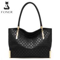 ราคา FOXER Women Handbag Leather Purse Lady Tote Shoulder Bag Top Handle Bag (19067506425)