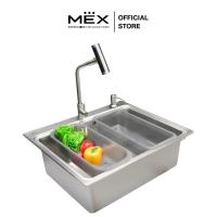 ราคา MEX รุ่น BIX60BM MF อ่างล้างจาน 1 หลุม ขนาด 61 5 x 51 5 สเตนเลส สตีล AISI 304 (25764158954)
