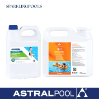 ราคา SET ปรับน้ำใส แก้ปัญหาน้ำขุ่น S 1 น้ำยา เร่งตกตะกอน ขนาด 5 ลิตร Astralpool น้ำยา กำจัดตะไคร่ ยับยั้งตะไคร่ ขนาด 5 ลิตร (21736845112)