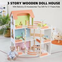 ราคา บ้านตุ๊กตาไม้ 3 ชั้นพร้อมระเบียง บ้านตุ๊กตา บ้านไม้หลังใหญ่ ของเล่นไม้เสริมพัฒนาการ วิลล่าสุดหรู ฉากวิลล่า 3 ชั้น ของเล่น (24608980092)