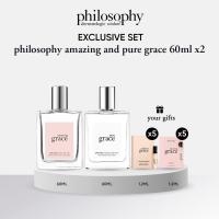 ราคา Exclusive Set philosophy Amazing and Pure Grace 60ml x 2 free 1 2ml x 10 (26296368211)