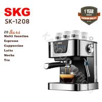 ราคา SKG เครื่องชงกาแฟสด 1050W 1 5ลิตร ปุ่มสัมผัส รุ่น SK 1202 1208 สีเงิน แถมเครื่องบดกาแฟ (24253891410)