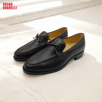 ราคา BRUNO BRANELLI NAPOLI Laced Loafer Dark Brown รองเท้าหนังวัวแท้ (23389673529)