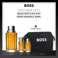 ราคา Exclusive Set Boss Bottled Eau de Toilette Hero Bundle 50ml 2x5ml Pouch by HUGO BOSS Fragrances (26294588055)