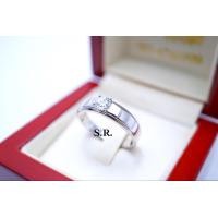 ราคา S R แหวนทองคำขาว เม็ดละ 0 50 กะรัต เพชรน้ำ 100 พร้อมใบรับรองสินค้าเคลือบทองคำขาวแท้ 100 (22538939767)