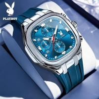 ราคา PLAYBOY นาฬิกาผู้หญิงแท้ รุ่นใหม่ นาฬิกาควอตซ์แฟชั่น กันน้ำ สายยาง ทรงสี่เหลี่ยมสีเขียว ลดราคา 12 12 พร้อมคูปอง 800 บาท (25705737759)