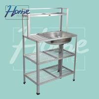 ราคา HOMENINE ซิ้งค์ ล้างจาน อ่างล้างจานอลูมิเนียม 3ชั้น กลาง มีแผงบน (394712341)