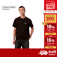 ราคา CALVIN KLEIN เสื้อยืดคอกลมแขนสั้นผู้ชาย Premium Matchbox Logo ทรง Relaxed รุ่น 4RE252G UB1 สีดำ (25764040998)