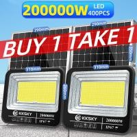 ราคา BINGO ไฟโซล่าเซลล์ LED สปอร์ตไลท์ 200000W ไฟภายนอกอาคารโซล่าเซลล์ กันน้ำ IP67 ไฟโซล่าเซลล์สปอร์ตไลท์ ไฟโซล่าเซลล์สว่าง ไฟโซล่าเซลล์รีโมท ไฟโซล่าเซลล์ภายนอก (126719300865)