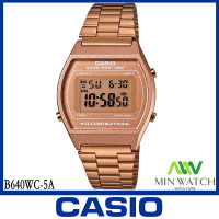 ราคา นาฬิกา รุ่น นาฬิกา Casio ประกัน CMG ศูนย์เซ็นทรัล 1 ปี นาฬิกาข้อมือผู้ชาย ผู้หญิง B640WC 5A สายสแตนเลสเคลือบทอง MIN WATCH รุ่น B640WC 5ADF (335158815)