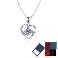 ราคา เพชรแท้100 สร้อยคอเงินแท้ 925 จี้โซ่เมล็ดแตงโมรูปหัวใจสำหรับผู้หญิง จี้โซ่กระดูกไหปลาร้าสั้น สร้อยคอเพชรแท้ จะไม่จางหายไป (26328314007)