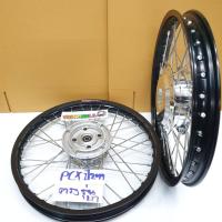 ราคา TURBO ชุดล้อ PCX ปี2018 2019 ล้อโลสีดำ ดุมเงา ซี่ชุบ ดุมตรงรุ่นไม่ต้องแปลง ขอบล้อ17 (885184232)