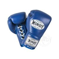 ราคา Windy Boxing Store BGL BL ถุงมือผูกเชือก Windy สีน้ำเงิน Windy Pro Boxing Gloves Blue นวมชกมวย หนังวัวแท้ (25689996255)